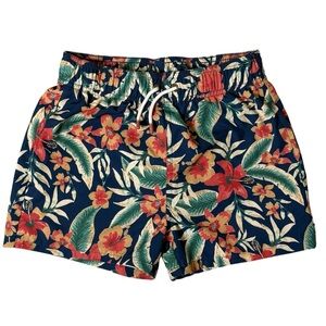 Floral Print Boy‎ Shorts - Multicolor/Floral/Tropical/Elastic/Pockets Size 10/12